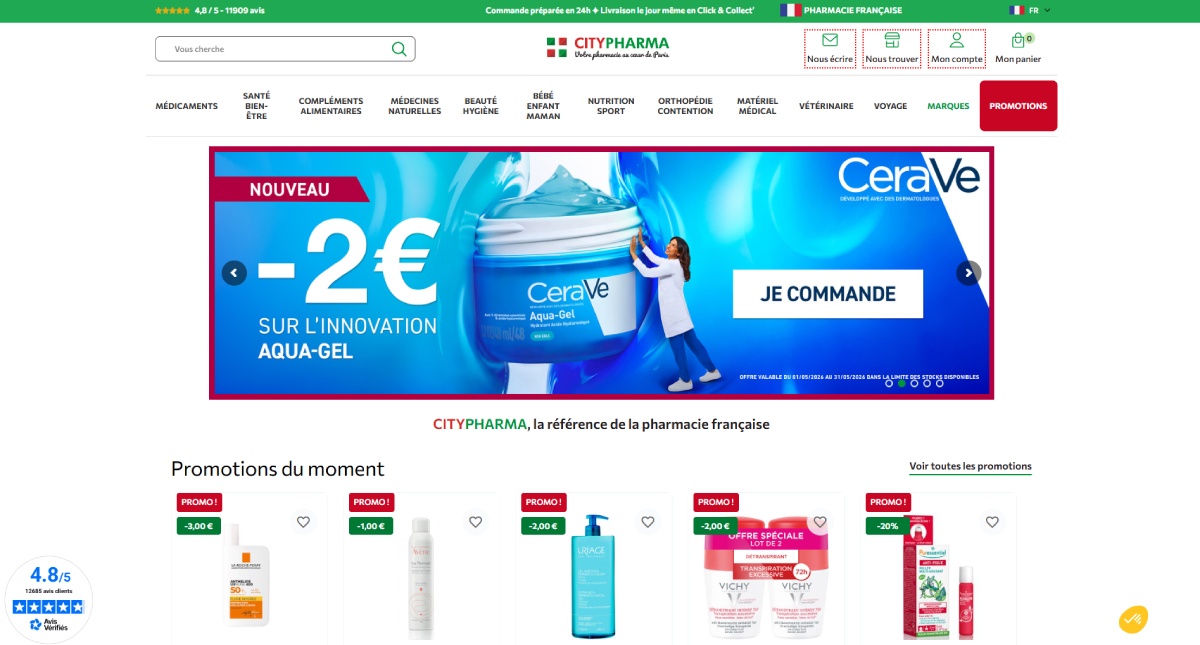 Une pharmacie en ligne légale est l'extension d'une officine physique, sous contrôle d'un pharmacien. Achat de médicaments sans ordonnance et de parapharmacie sur une pharmacie en ligne